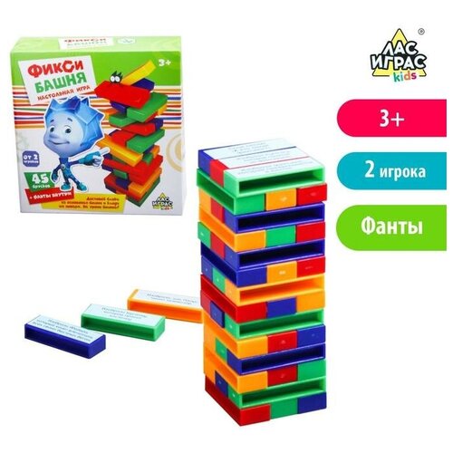 настольная игра падающая башня фиксики sl 02599 4283549 Настольная игра Фиксики Падающая башня (4283549)