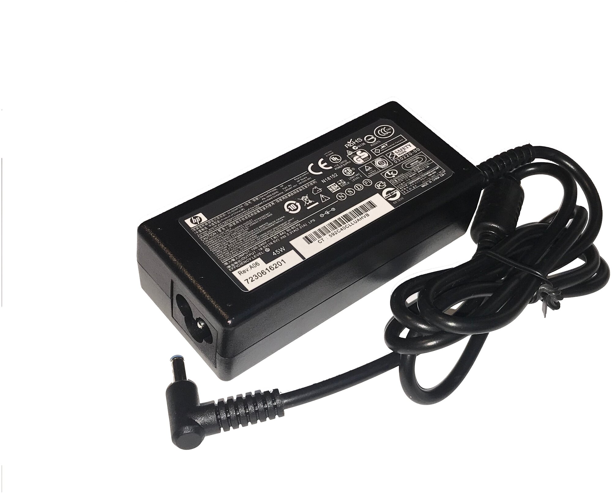 Блок питания (зарядка) HP 19.5V 2.31A 45W разъем 4.5-3.0mm с иглой по центру