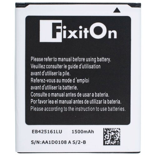 Аккумулятор FixitOn EB425161LU для Samsung Galaxy S3 mini GT-I8190, GT-I8160, SM-J106F/DS, SM-J105, GT-S7582, GT-S7562, GT-I8190