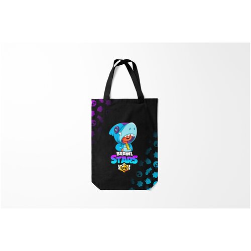 фото Сумка-шоппер / 31х42 см / геймерам / brawl stars leon shark burnettie