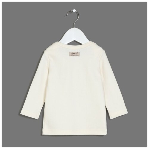 фото Футболка для девочки/с длинным рукавом/кремовый/ рост 62 обхват груди 40 ёмаё