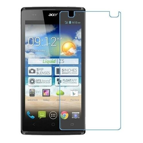 Acer Liquid Z5 защитный экран из нано стекла 9H одна штука