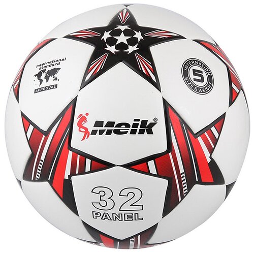 фото R18028-4 мяч футбольный "meik-098" 4-слоя tpu+pvc 3.2, 400 гр, термосшивка hawk