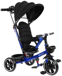 Велосипед трехколесный Micio Veloce +, колеса 10"/8", EVA, темно- синий