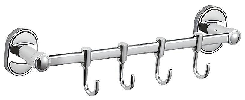 HAIBA Крючки для ванной и кухни (для полотенец) настенные металлические, хром, HB1915-4