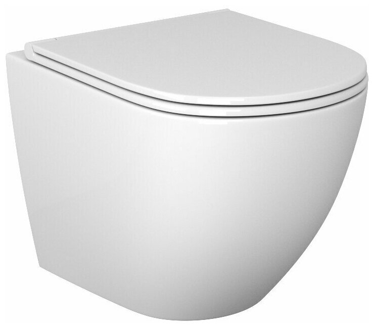 Унитаз подвесной Bau Teymi Lina Media безободковый, сиденье микролифт