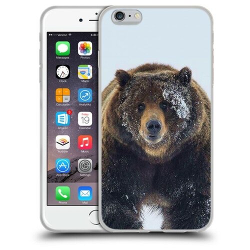 Дизайнерский силиконовый чехол для Iphone 6 Plus/6s Plus Медведь дизайнерский силиконовый чехол для iphone 6 plus 6s plus северное сияние