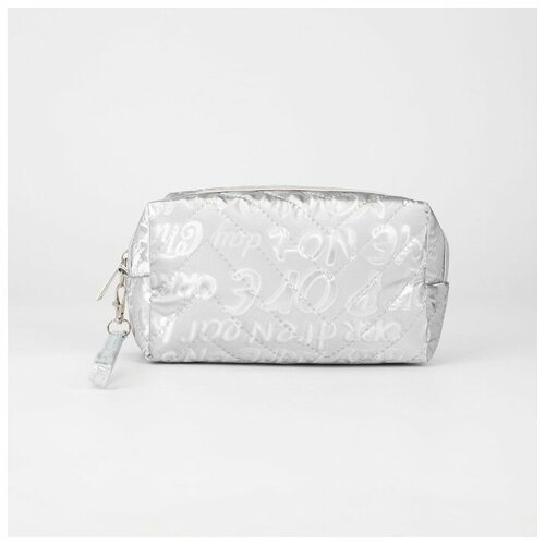 фото Косметичка на молнии, цвет серебряный хорошее настроение