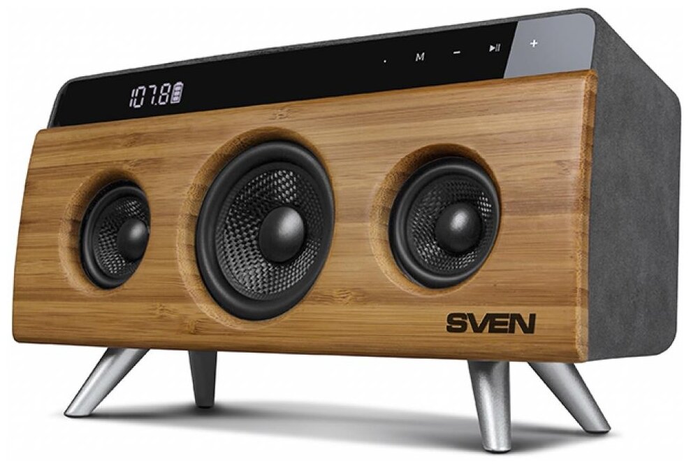 Колонка Sven HA-930 Bamboo 30w Bluetooth FM Usb Li-Ion .