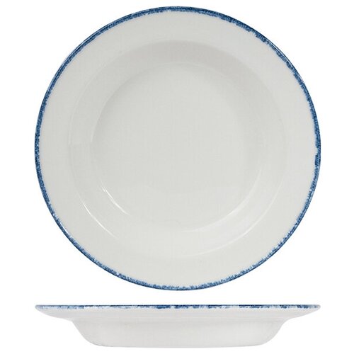 фото Тарелка глубокая «блю дэппл», 0,495 л., 21,5 см., синий, фарфор, 17100215, steelite