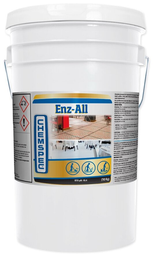 Порошковый энзимный преспрей, средство для предварительной обработки Chemspec Enz-All Ведро 10 кг