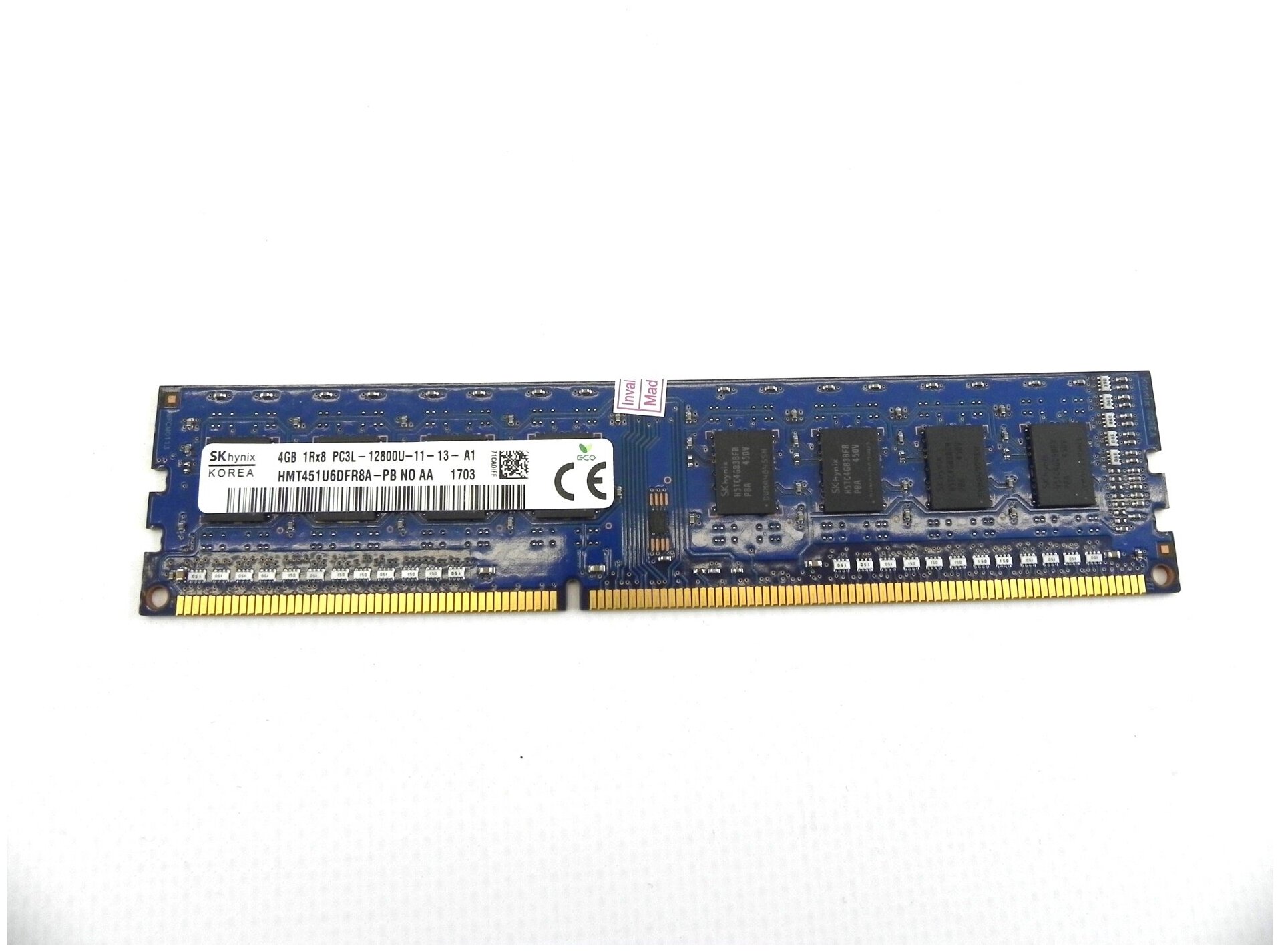 Оперативная память 4 ГБ 1 шт. Hynix DDR3L 1600 DIMM 4Gb HMT451U6BFR8A-PB