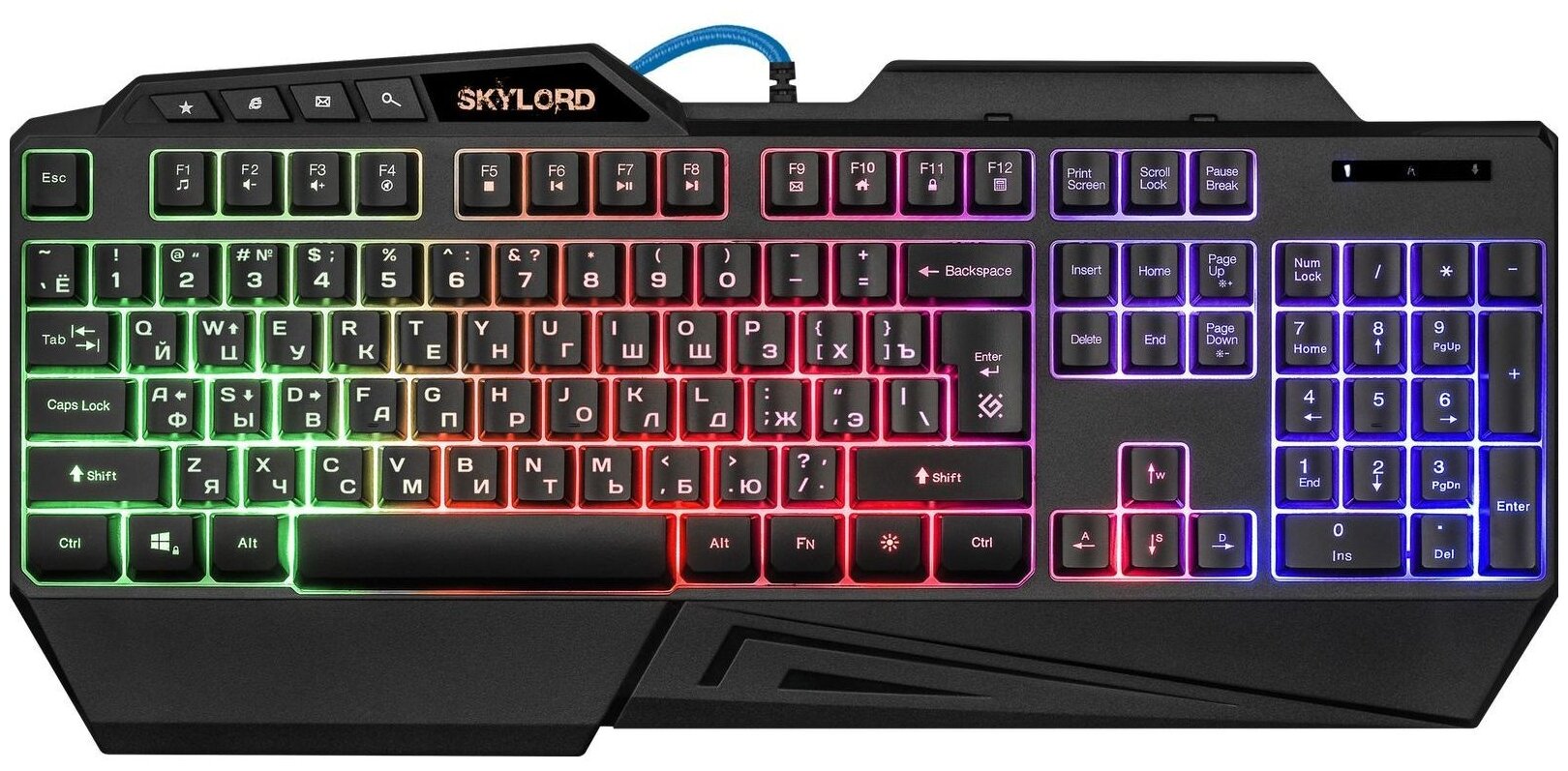 Клавиатура игровая проводная Defender SkyLord GK-126 RU, USB [45156]