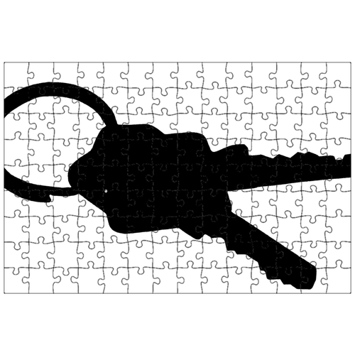 фото Магнитный пазл 27x18см."ключ, брелок для ключей, ключи от дома" на холодильник lotsprints