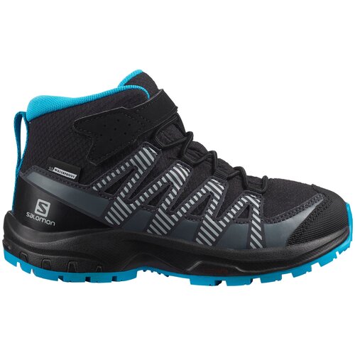 Ботинки Salomon Xa Pro V8 Mid Cswp K L41344700, демисезонные, высокие, размер 28, черный, голубой