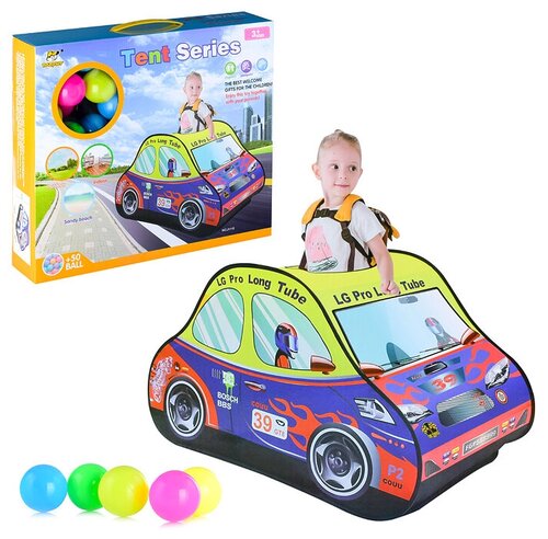 Палатка детская игровая автомобиль 118х68х72 см (шарики в комплекте) Oubaoloon