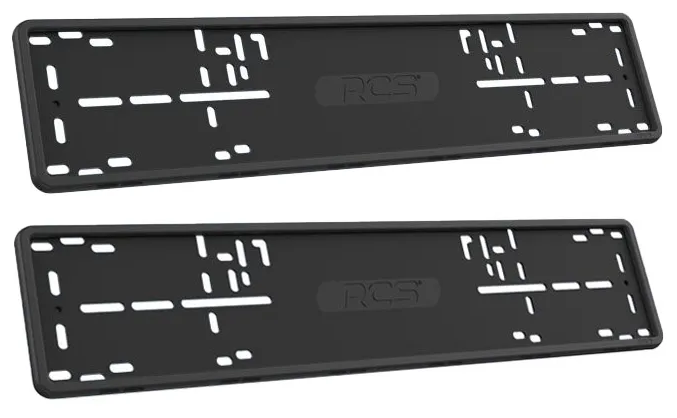 Комплект силиконовых рамок номерного знака RCS V4.0 (2 штуки черные)