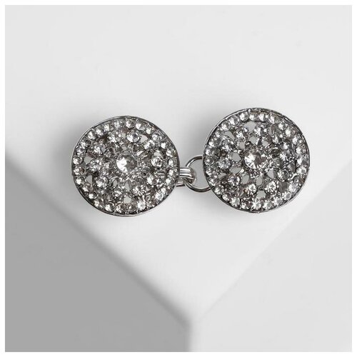 фото Queen fair зажим для кардигана пришивной "карусель", цвет белый в серебре