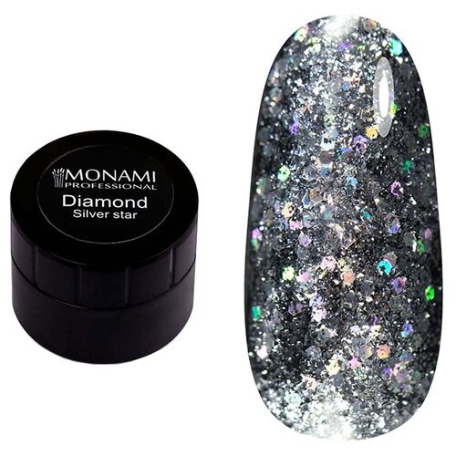 Monami гель-лак для ногтей Diamond, 5 мл, 5 г, silver star monami гель лак для ногтей diamond 5 мл 5 г galaxy