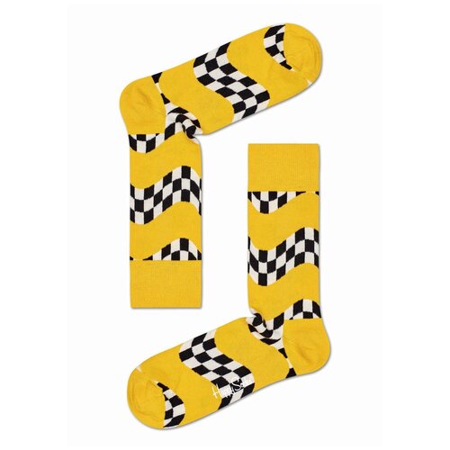 Носки  унисекс Happy Socks, 1 пара, классические, фантазийные, размер 41-46, желтый