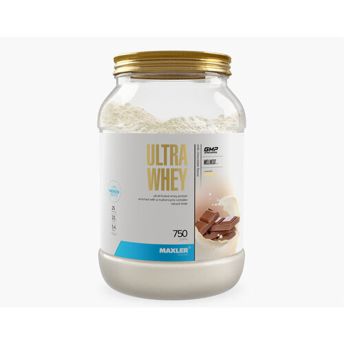 Протеин Maxler Ultra Whey, 750 гр., молочный шоколад протеин stacker 2 whey isolate 750 гр шоколад