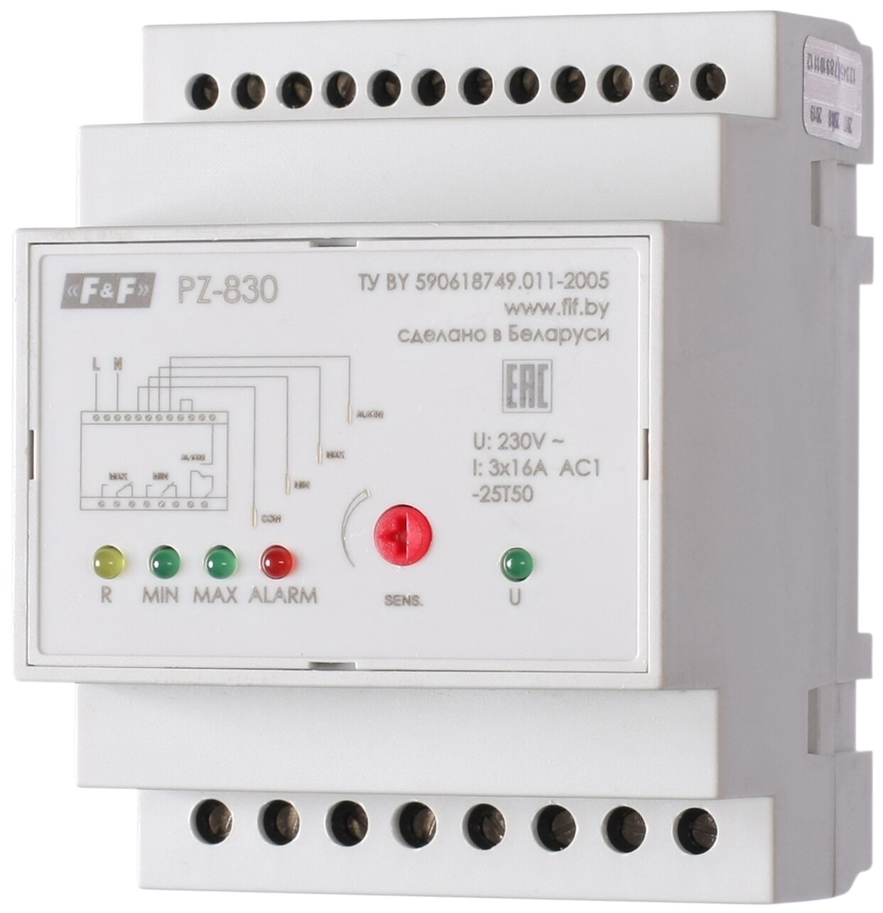 Реле контроля уровня (наполнения) F&F PZ-830