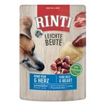 Rinti Паучи для собак с говядиной и птичьими сердечками (LEICHTE BEUTE Rind Pur + Gefl?gelherzen) 92443, 0,400 кг (10 шт) - изображение