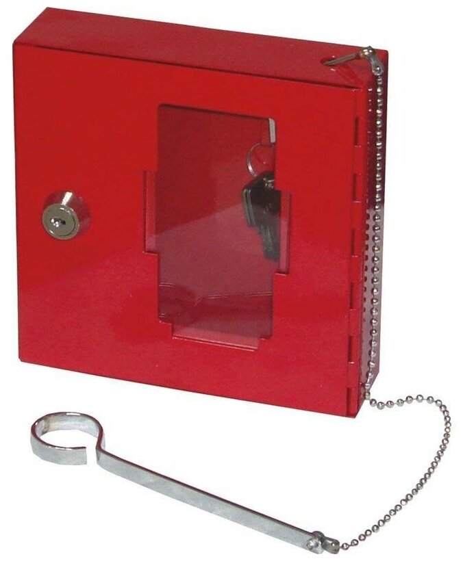 Шкаф для аварийного ключа металлический Office-Force 20093 красный