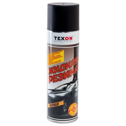 TEXON Эластичное защитное покрытие "Жидкая резина", чёрное (аэрозоль), уп.650мл
