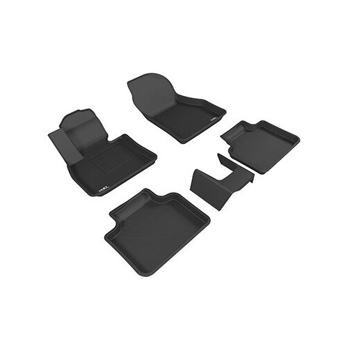 Коврики в салон текстильные BMW 2 Series AT (F45) 2014->2021 / X1 (F48) 2015-> Sotra 3D Lux с бортиком чёрные