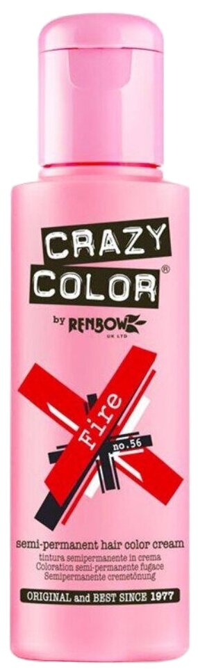 Crazy Color Краситель прямого действия Semi-Permanent Hair Color Cream, 56 fire, 100 мл