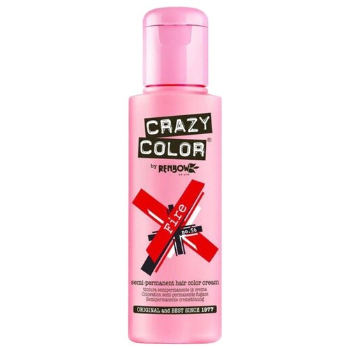 crazy color краситель прямого действия semi permanent hair color cream 75 ice mauve 100 мл Crazy Color Краситель прямого действия Semi-Permanent Hair Color Cream, 56 fire, 100 мл