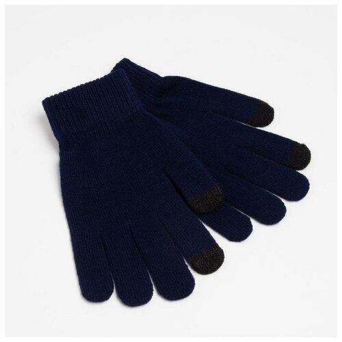фото Перчатки мужские, цвет тёмно-синий, размер 21х9 rossini