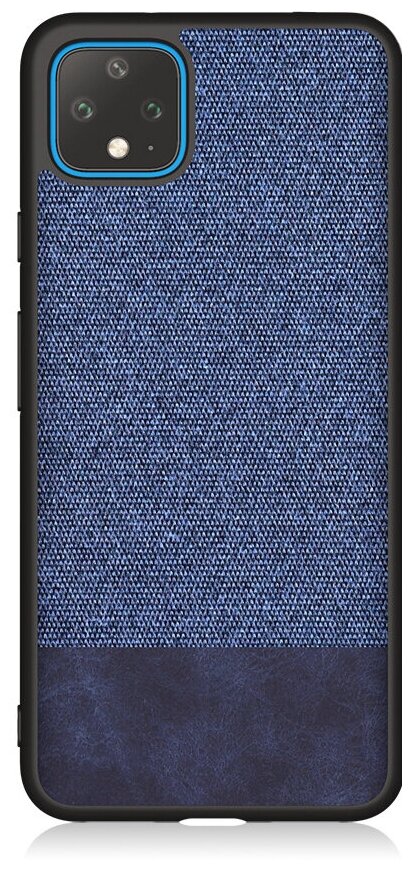 Чехол-накладка MyPads для Google Pixel 4a из качественного силикона с текстурным покрытием синяя