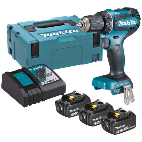 Дрель-шуруповерт аккумуляторная 50Нм LXT 18В 3х3Ач зу Makita DDF485RF3J 2855000₽