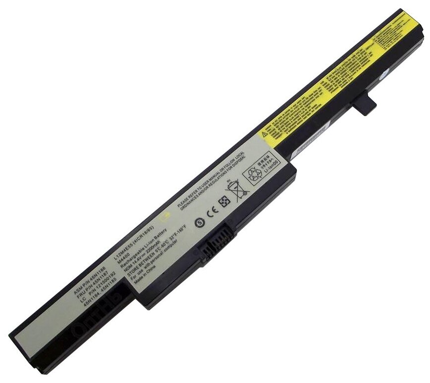 Аккумулятор OEM (совместимый с L13M4A01, L13L4A01) для ноутбука Lenovo IdeaPad B40-45 14.4V 2200mAh черный