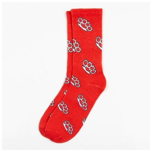 Носки , размер 41/44, красный мужские носки из 8 пар р 27 41 43 цвет комплекта на фото