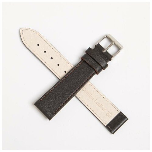 фото Ремешок для часов, мужской, 18 мм, натуральная кожа, коричневый straps