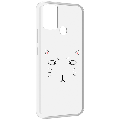 Чехол MyPads кот-части-лица для Infinix Hot 11 Play задняя-панель-накладка-бампер
