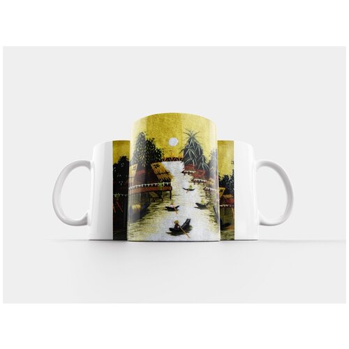 фото Кружка "ткани мебельно декоративные, пейзаж, вьетнам" 320 мл lotsprints