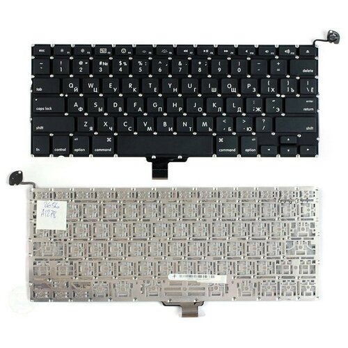 Клавиатура для ноутбука MacBook A1278 133 черная плоский Enter 117000₽