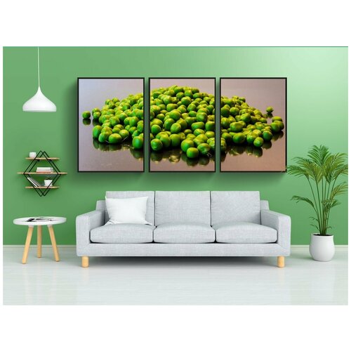 фото Набор модулных постеров для интерьера "горох, овощи, еда" 60x90 см. в тубусе, без рамки lotsprints