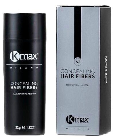 Kmax  Загуститель волос Concealing Hair Fibers, средне-коричневый, 32 г