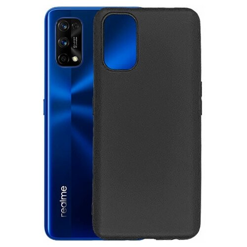 фото Матовый чехол mattecover для realme 7 pro силиконовый черный