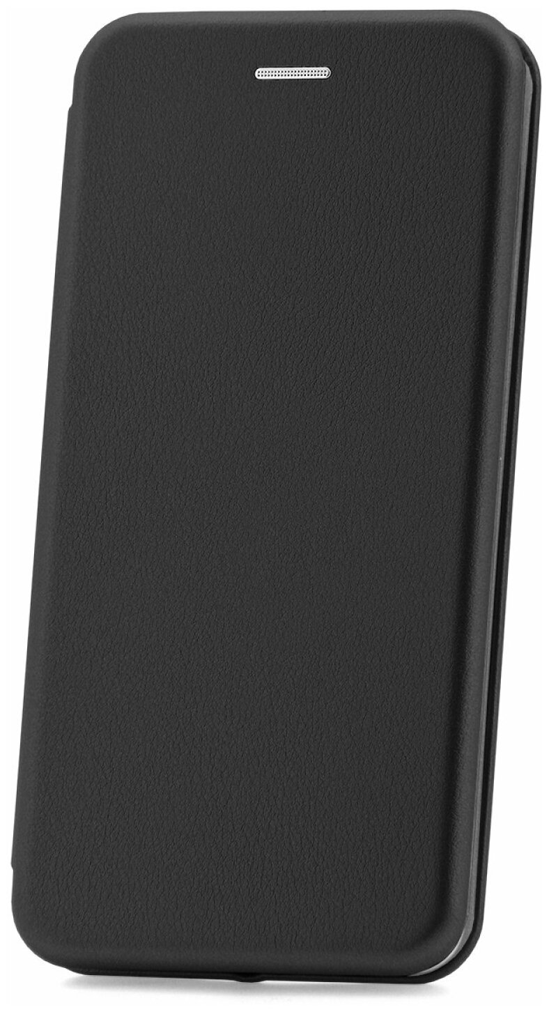 Чехол книжка для Xiaomi Redmi Note 9T Derbi черный, противоударный откидной с подставкой, кейс с магнитом, защитой экрана и отделением для карт