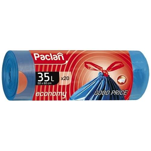 Мешки для мусора Paclan с завязками 35л 20шт