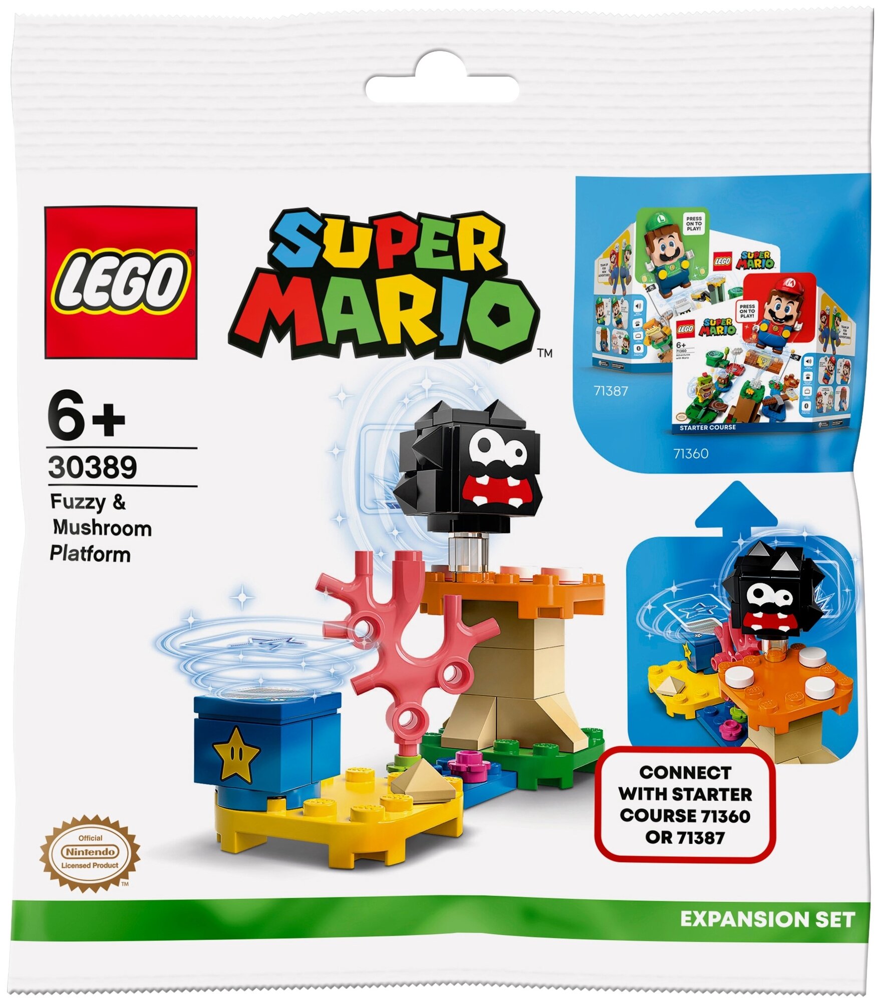 Конструктор LEGO Super Mario 30389 Фуззи и грибная платформа