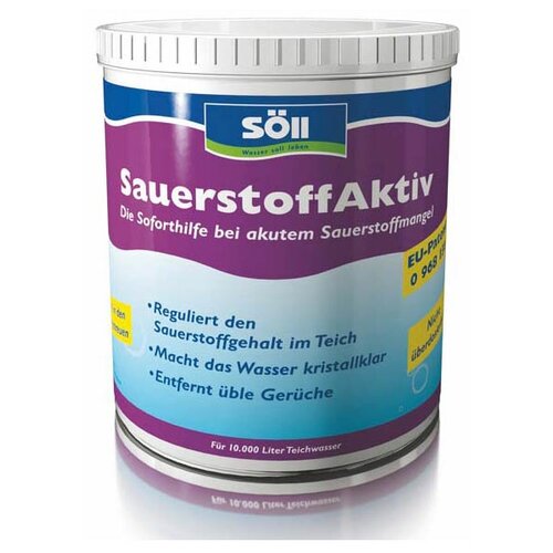 Sauerstoff-Aktiv 1,0 кг (на 10 м³) Для обогащения воды кислородом препарат для насыщения кислородом воды в пруду planet aquafair 50 г