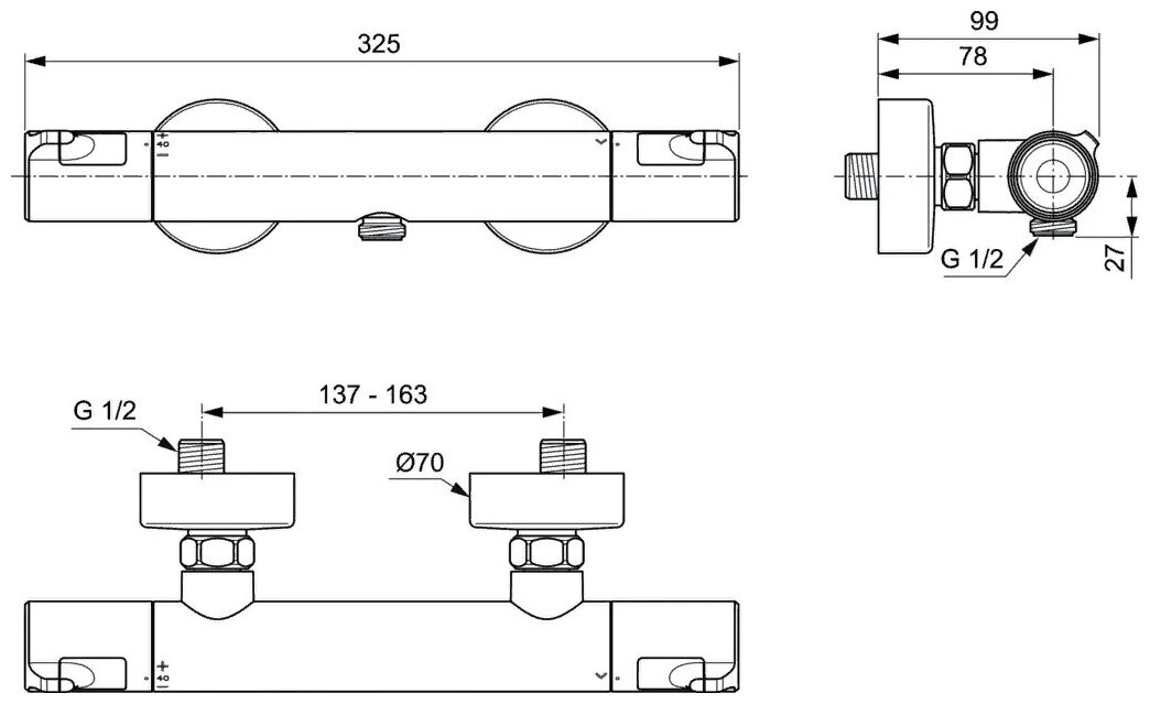 Смеситель для душа Ideal Standard Ceratherm Т50 A7214AA - фотография № 6