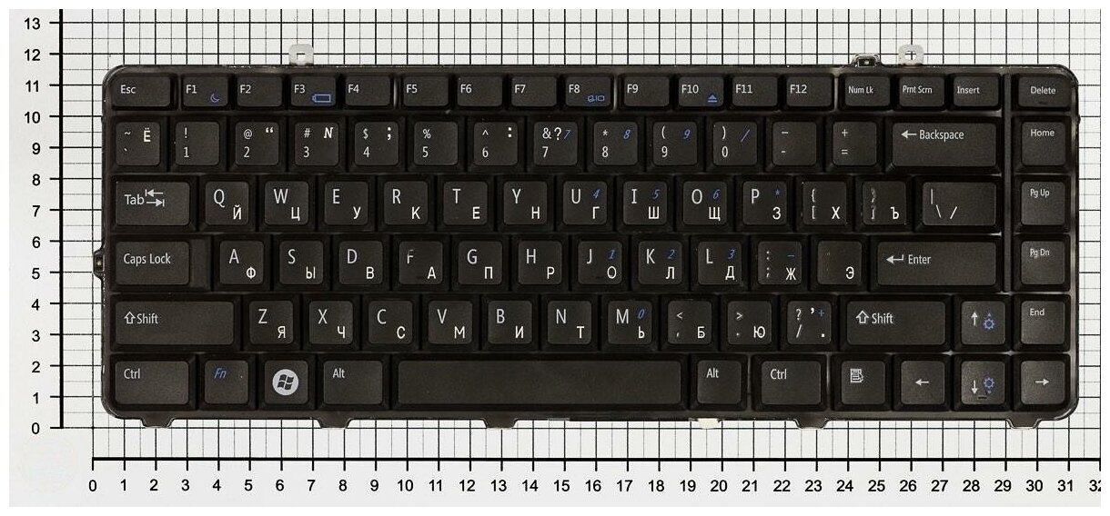 Клавиатура для ноутбука Dell Nsk-Dcl0r русская черная